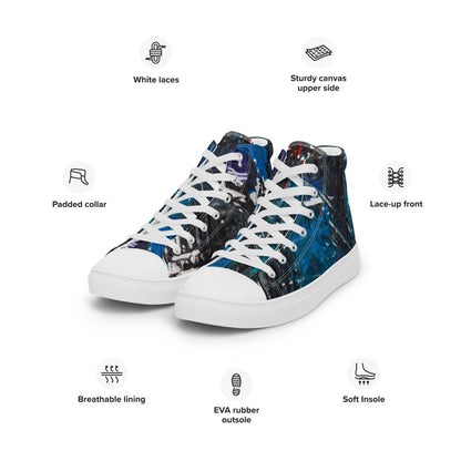 Gianneli Colours Handmade Men’s High Top Canvas Shoes