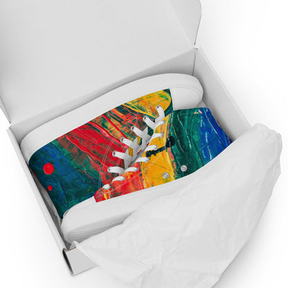 Gianneli Colours Handmade Men’s High Top Canvas Shoes