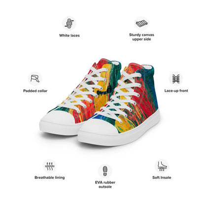 Gianneli Colours Handmade Men’s High Top Canvas Shoes