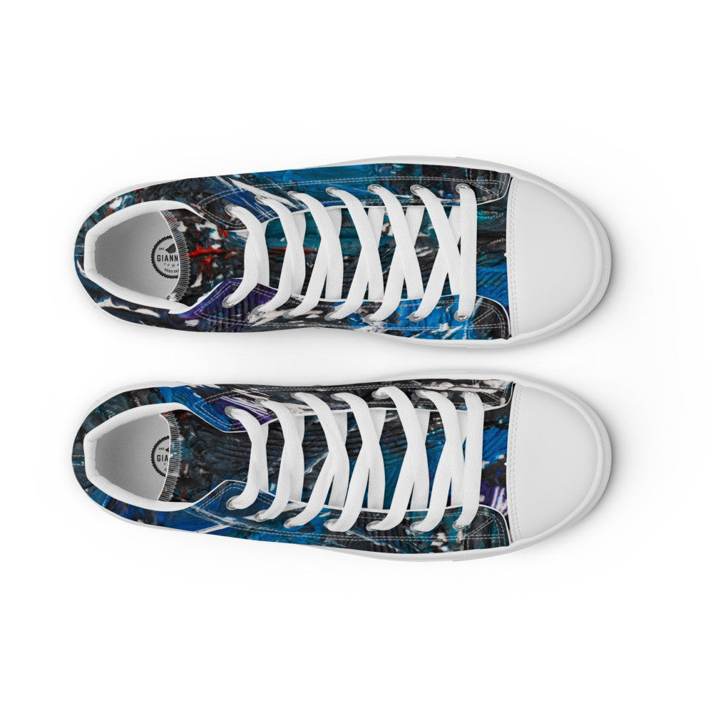 Gianneli Colours Handmade Men’s High Top Canvas Shoes